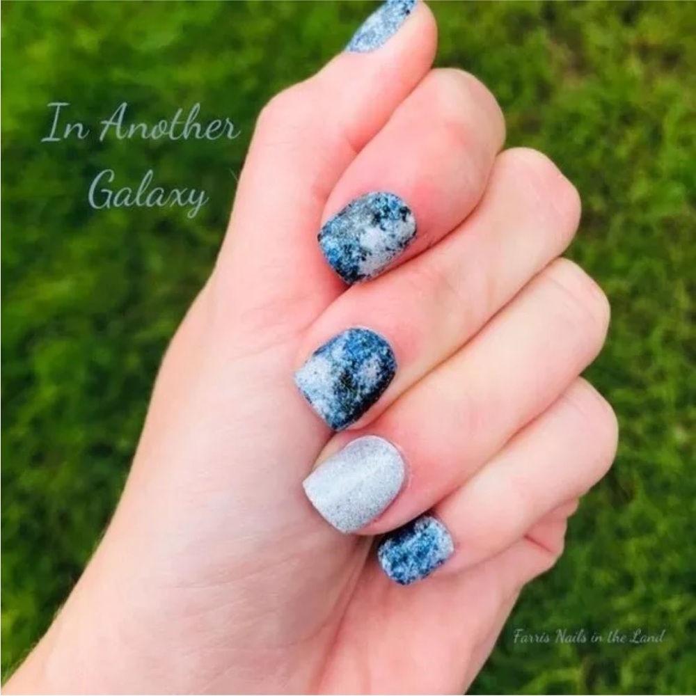 *Retired* Color Street: In Another Galaxy | Silver Blue Black Cosmic Galactic - Picture 7 of 13